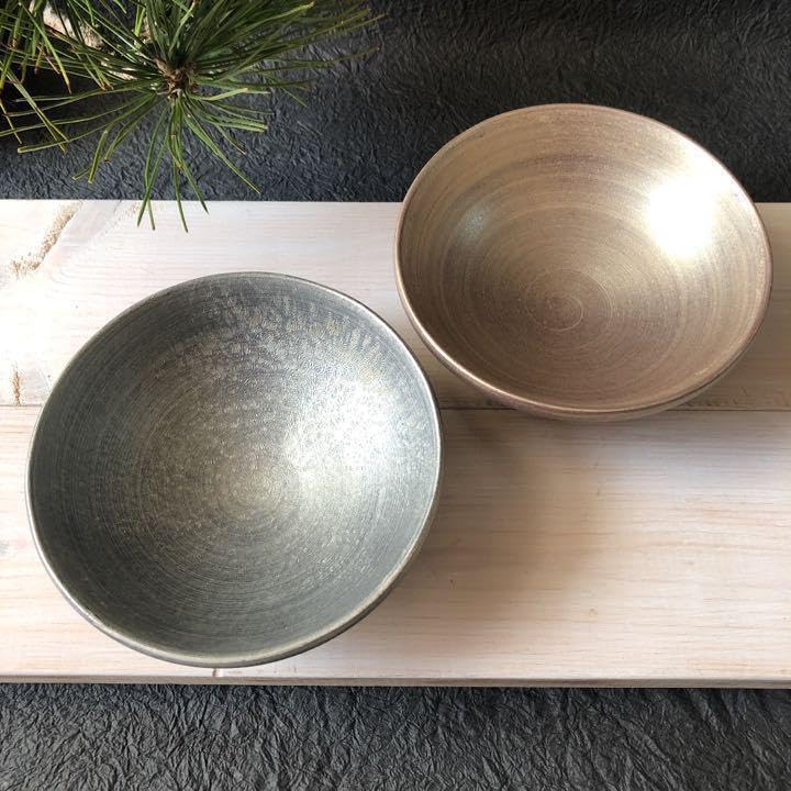 Amazon.co.jp: プチ贅沢有田焼陶悦窯 晶雲母金銀浅小鉢 2個_0809z