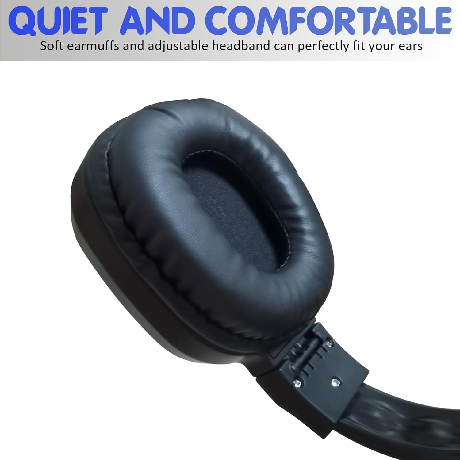 Portable Personal FM Radio Headphones with Good Reception, LED Display, Soft Ear Muffs, FM Headset Radio for Walking, Jogging, Meeting FM Receiver, Powered by 2 AAA Batteries(Not Included) - Image 4