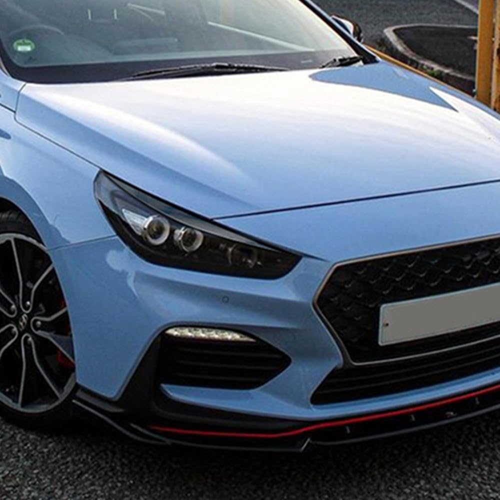 ABS błyszczący samochód zły reflektor brwi powieka, dla Hyundai I30N, dla N-Line RS Active Performance 2017-2020 naklejki 3D Tuning Brwi (Size : Gloss Black)