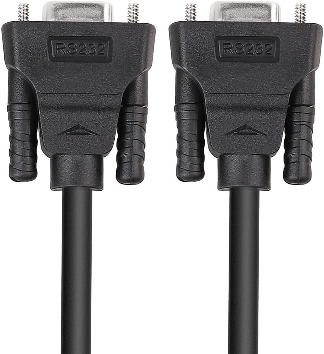 DTECH - Cavo seriale RS232 da femmina a femmina a 9 poli dritto (nero, 1,5 m)