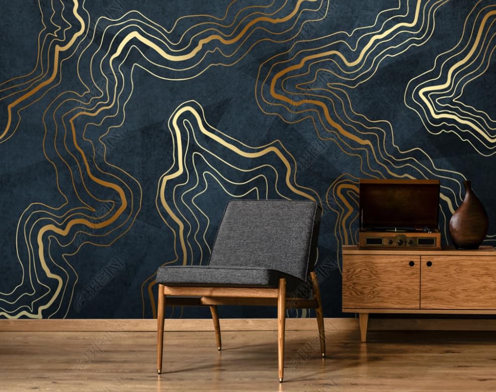 Papier peint intissé abstrait géométrique 400x280 cm pour grand mur de salon