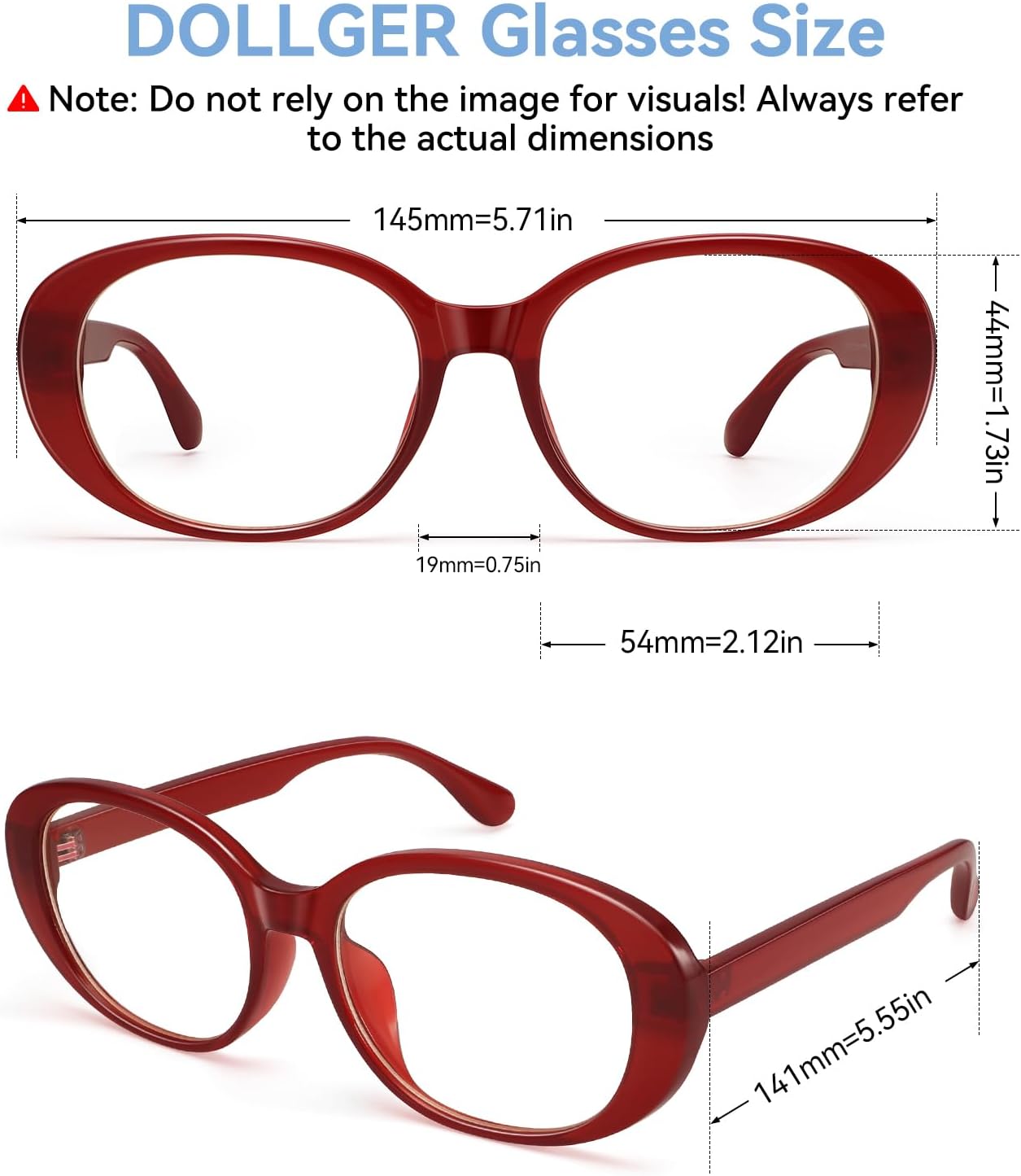 Dollger Retro Oval Blue Light Blocking Glasses for Women Men Stylish 90s Vintage Fake Glasses Y2k Eyewear Frame - Image 7