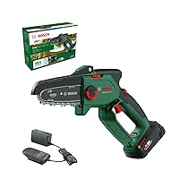Bosch Mini Motosega a batteria EasyChain 18V-15-7 (per il taglio del legno; 18 Volt System; velocità catena: 6,95 m, s; con batteria da 2,5 Ah e caricabatteria)