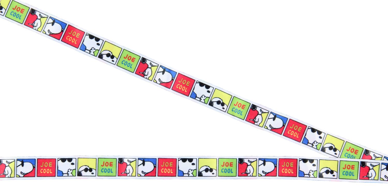 Smycz z orzeszkami ziemnymi Snoopy Be Joe Cool Comic Strip Breakaway ID Smycz Uchwyt na odznakę Postać Snoopy 3,2 cm Gumowa zawieszka