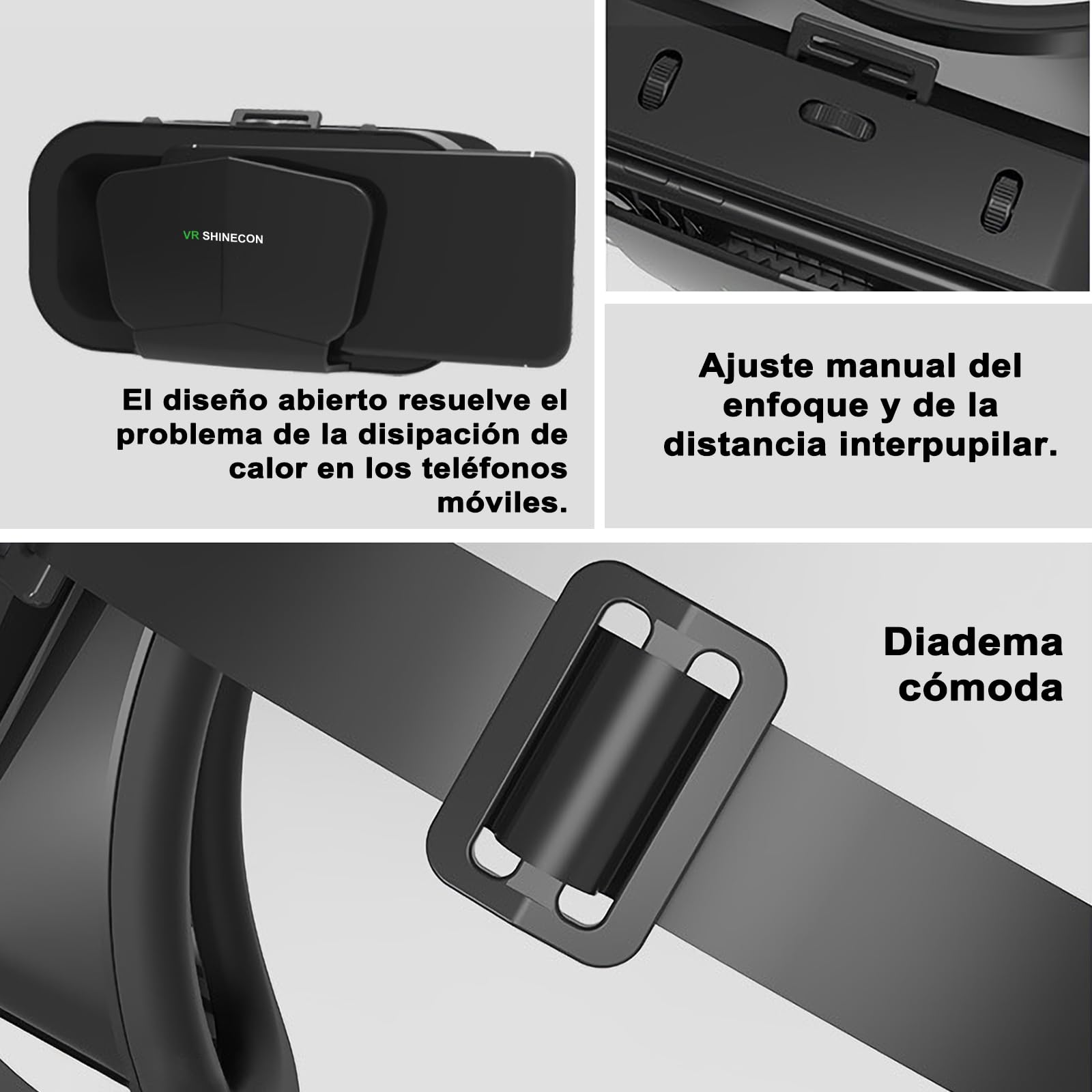 Gafas Realidad Virtual Gafas VR,Disfruta de los Juegos y vídeos (con Controlador Bluetooth), Compatible 5 Inch - 7 Inch Pulgadas Smartphone Amplia compatibilidad por Android/Phone