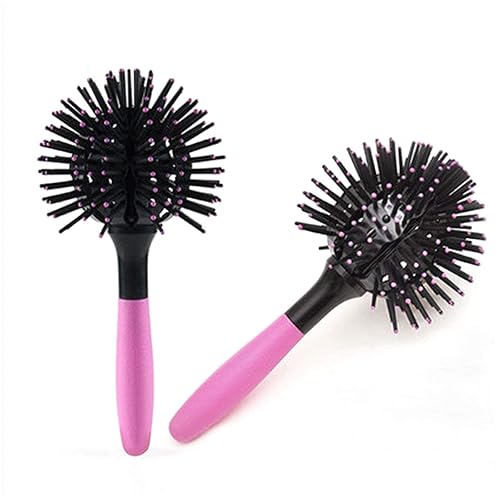 Miniatura 4 de Cepillo de pelo rizado con bomba 3D para peluquería de peluquería redonda 360 para hacer cepillo rizador esfera rizador herramienta para el cabello