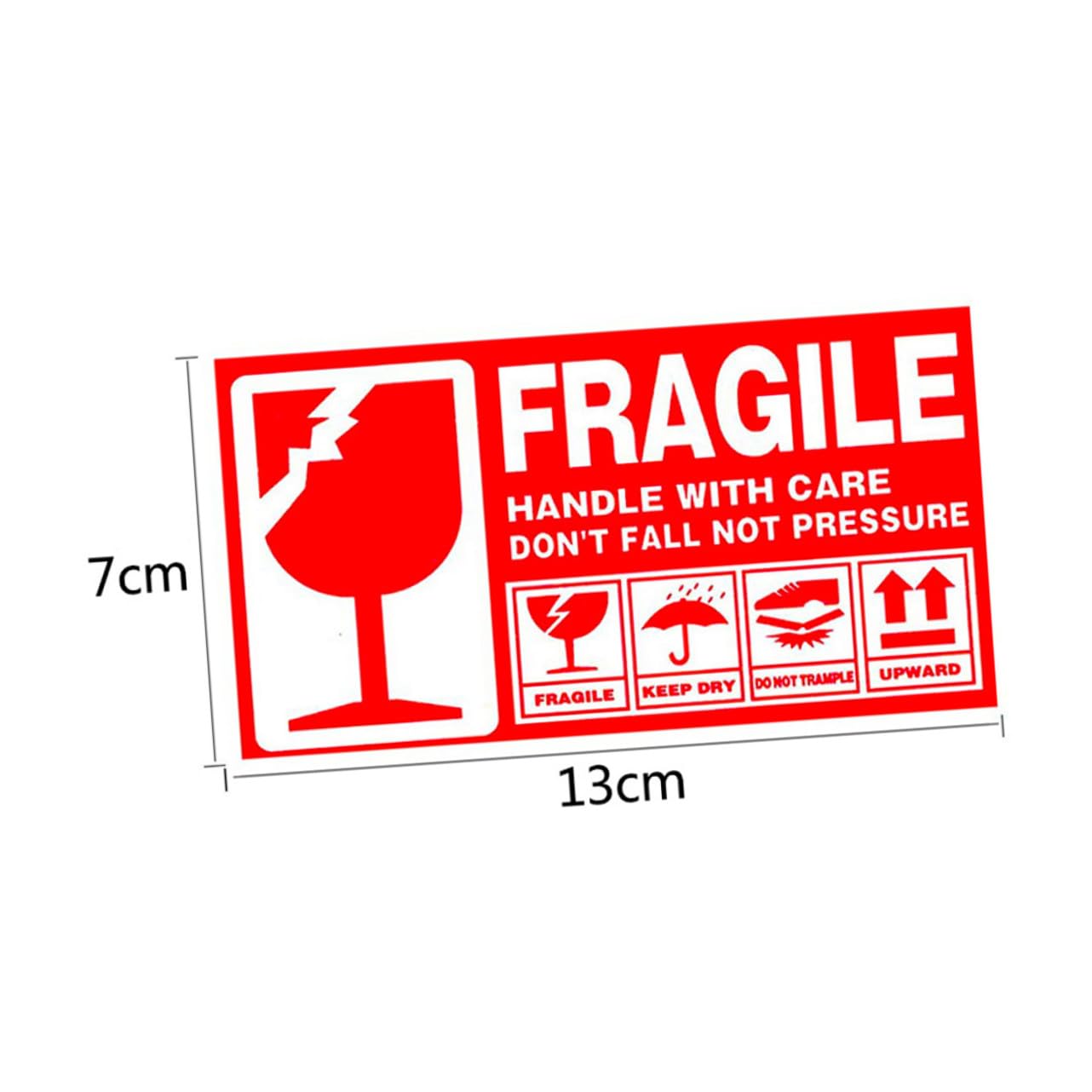 Housoutil 900 Pièces Étiquettes Autocollantes Rouge Avertissement Expédition Poignée Avec Soin Adhésives Résistantes pour Cartons Plastique