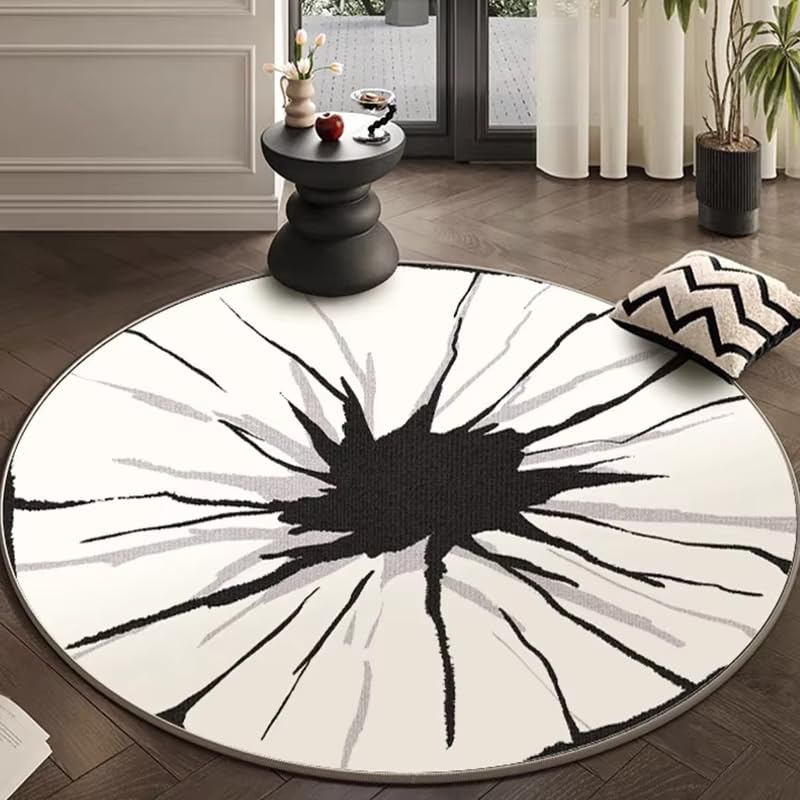 Tapis de sol rond 90 cm antidérapant et doux pour votre chambre