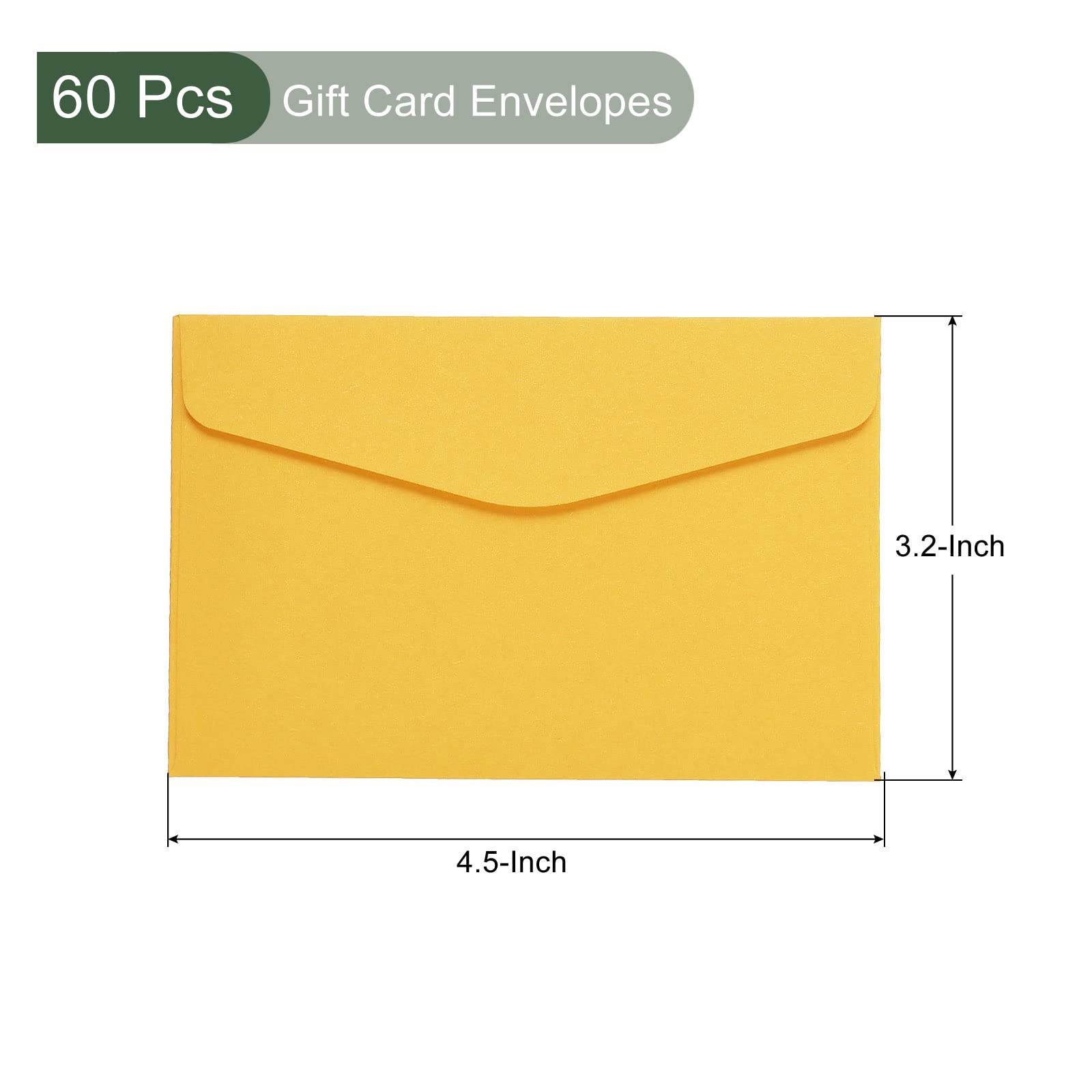 YOKIVE 60 Pack Gift Card Envelopes, Business Greeting Note, Yellow - Image 2