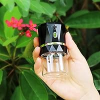 Vista 2 de Mini molinillo eléctrico de hierbas pequeño, trituradora de especias con 2inx3.5inches 1.7oz/1.7 fl oz tarro de vidrio, portátil recargable