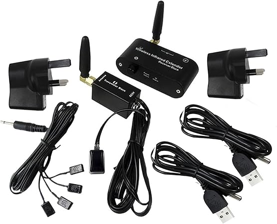 SZBJ Kit di estensione per ripetitore IR wireless telecomando combinazione di cavi per quattro trasmettitori SZBJ Kit di estensione per ripetitore IR wireless telecomando combinazione di cavi per quattro trasmettitori