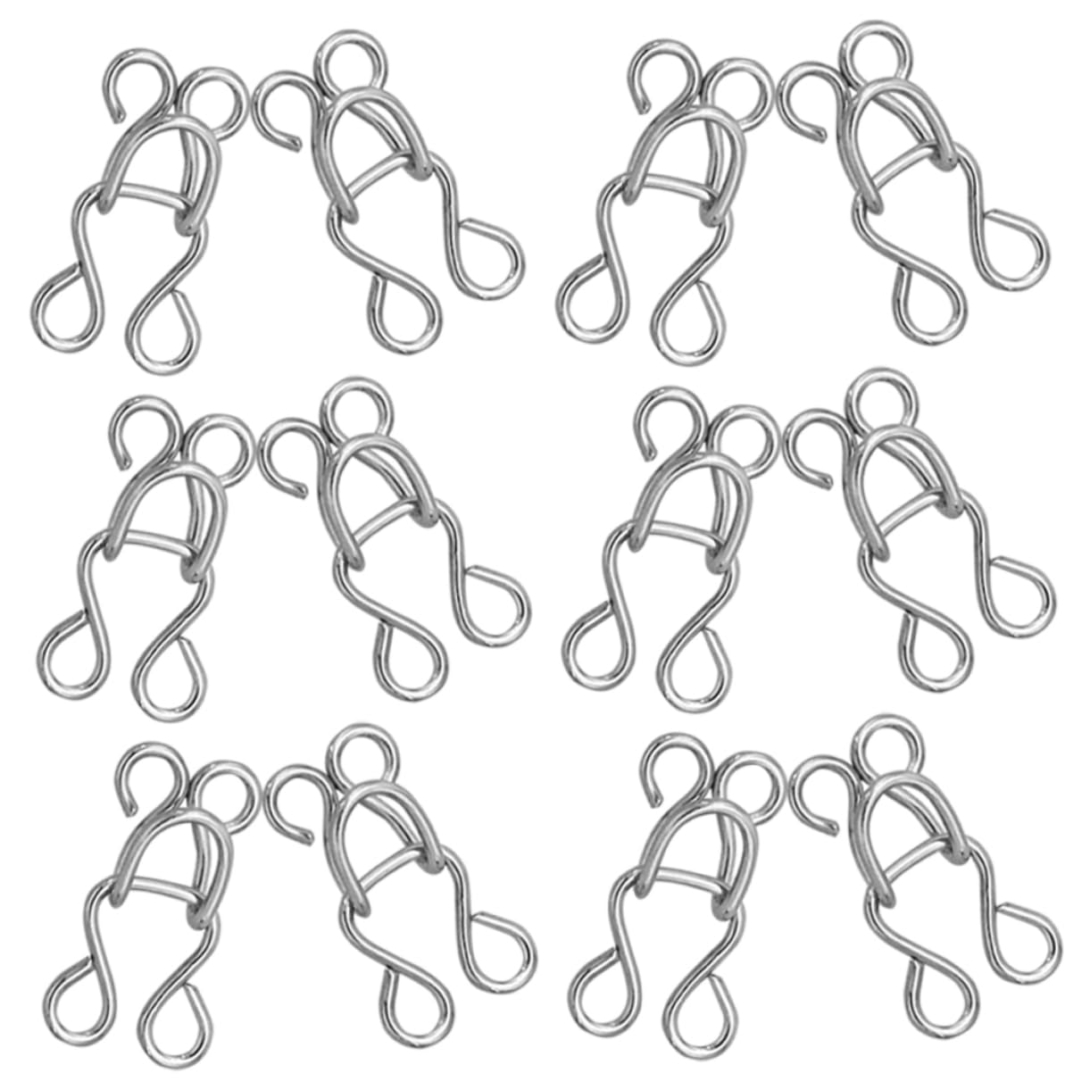 LALAFINA 2sets Replacement Bra Hooks Easy Sewing Closure Fasteners for Clothing Decor and Buttons 100pcs*2