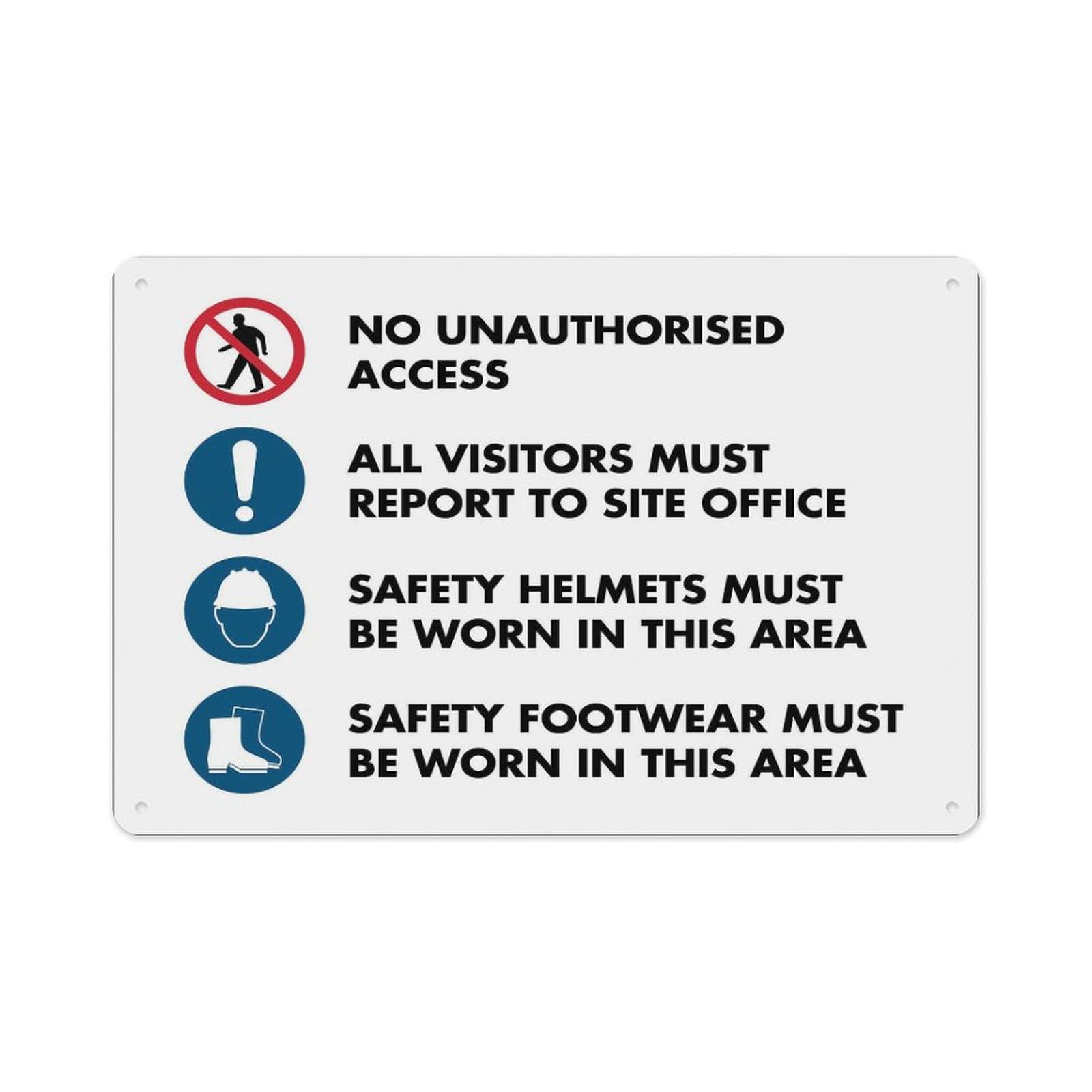 peiyeety Site Safety Sign Aluminum Tin Warning Signs For Home Outdoor Garden 12X16 Inches