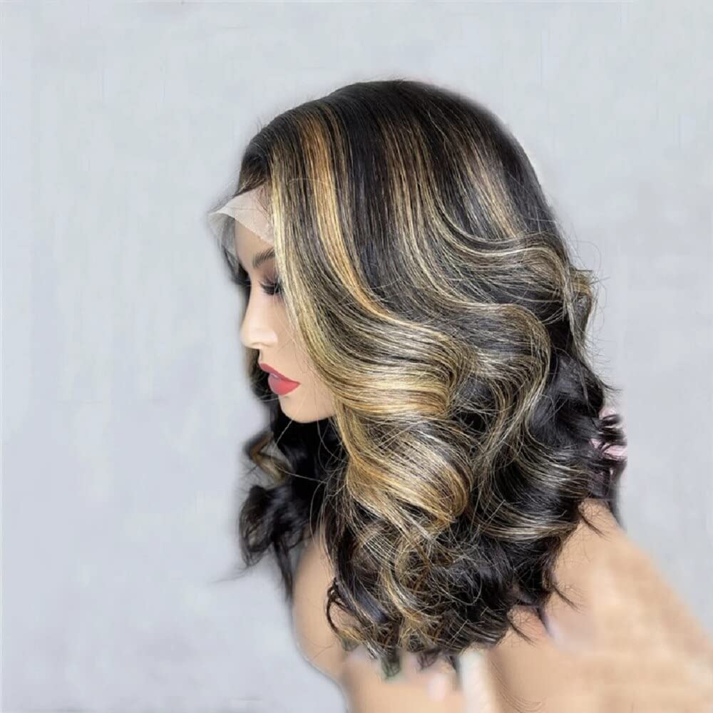 Human hair side part wig perfect for all skin Human hair HD lace front bob wig with side part perfect for  main image 4