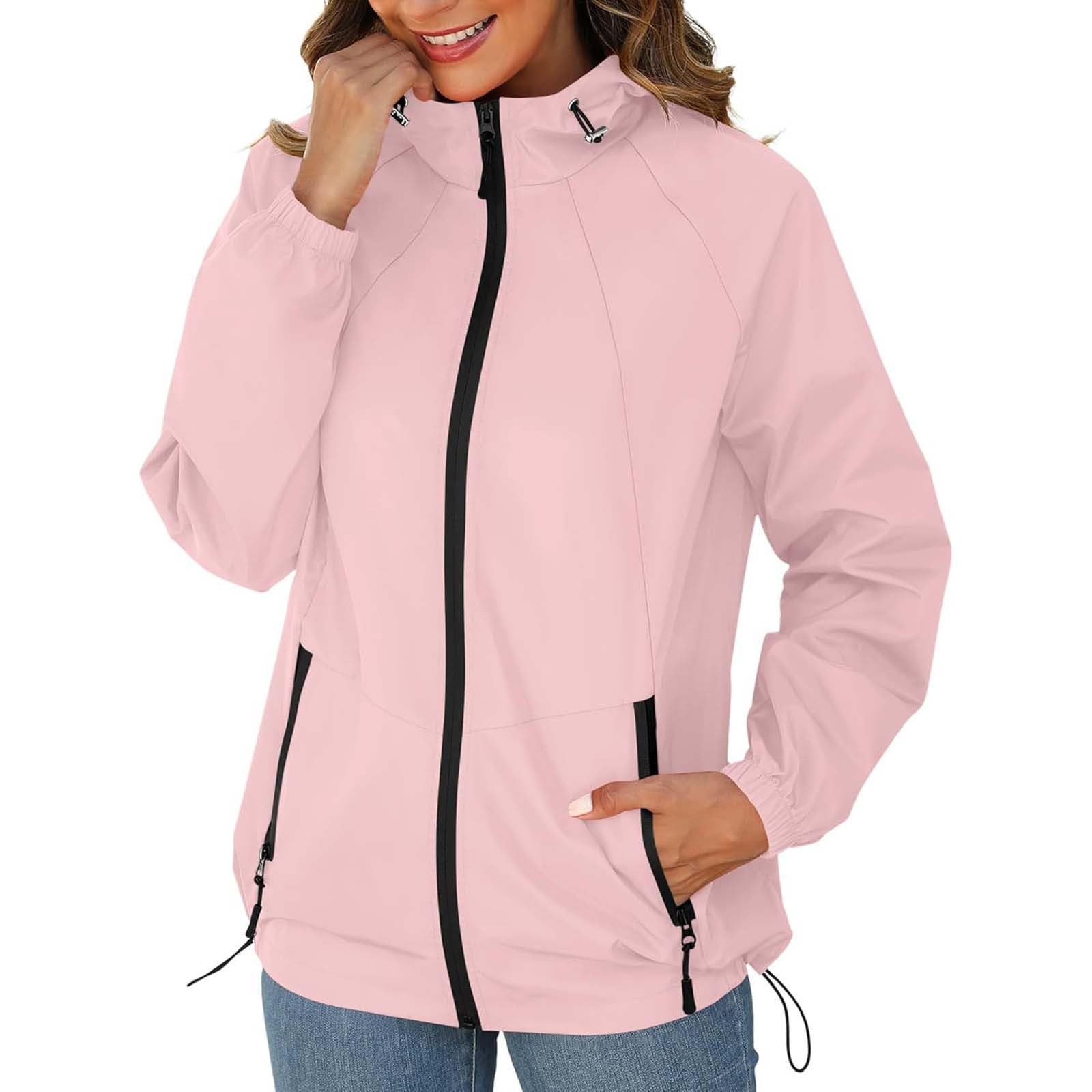 Chaqueta impermeable mujer cortavientos ligera y abrigo transpirable 8