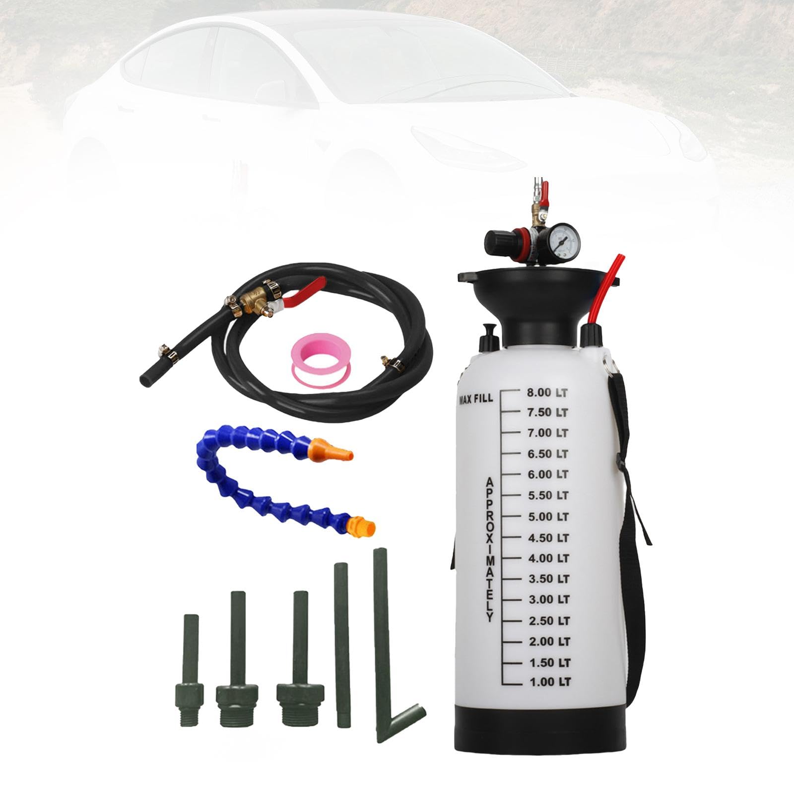 Bomba de de transmisión neumática de 8L, tanque de aceite, llenador Atf, bomba de neumática, evacuador de de transmisión, bomba, con adaptador