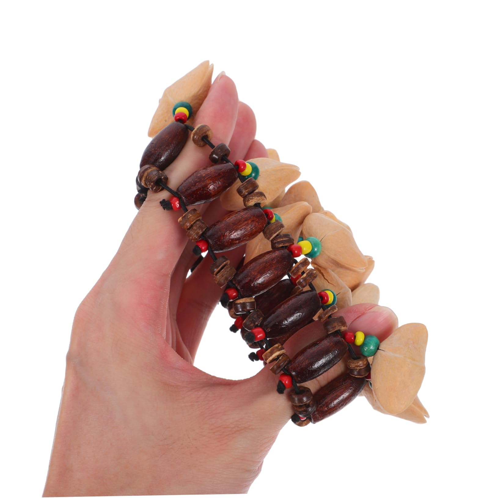 BESPORTBLE 4 Pezzi Braccialetti Musicali Africani con Campanelli Colorati Strumenti Percussione per Feste Resistente e Design