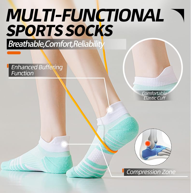 Womens compression pink ankle socks,Runing gym casual socks with arch support,3 pairs,low cut sock for women3