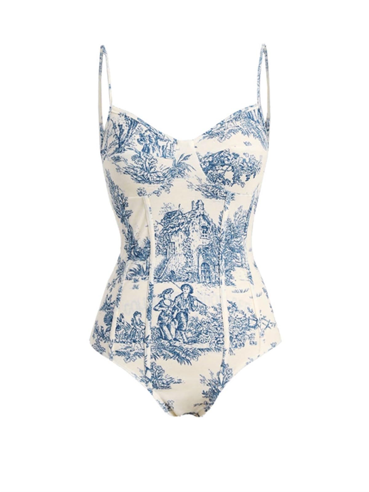 Traje De Baño De Una Pieza con Estampado, Traje De Baño De Una Pieza, Estilo Eslinga, Bikini Ajustado, Cintura Alta, Ropa De Playa con Espalda Abierta