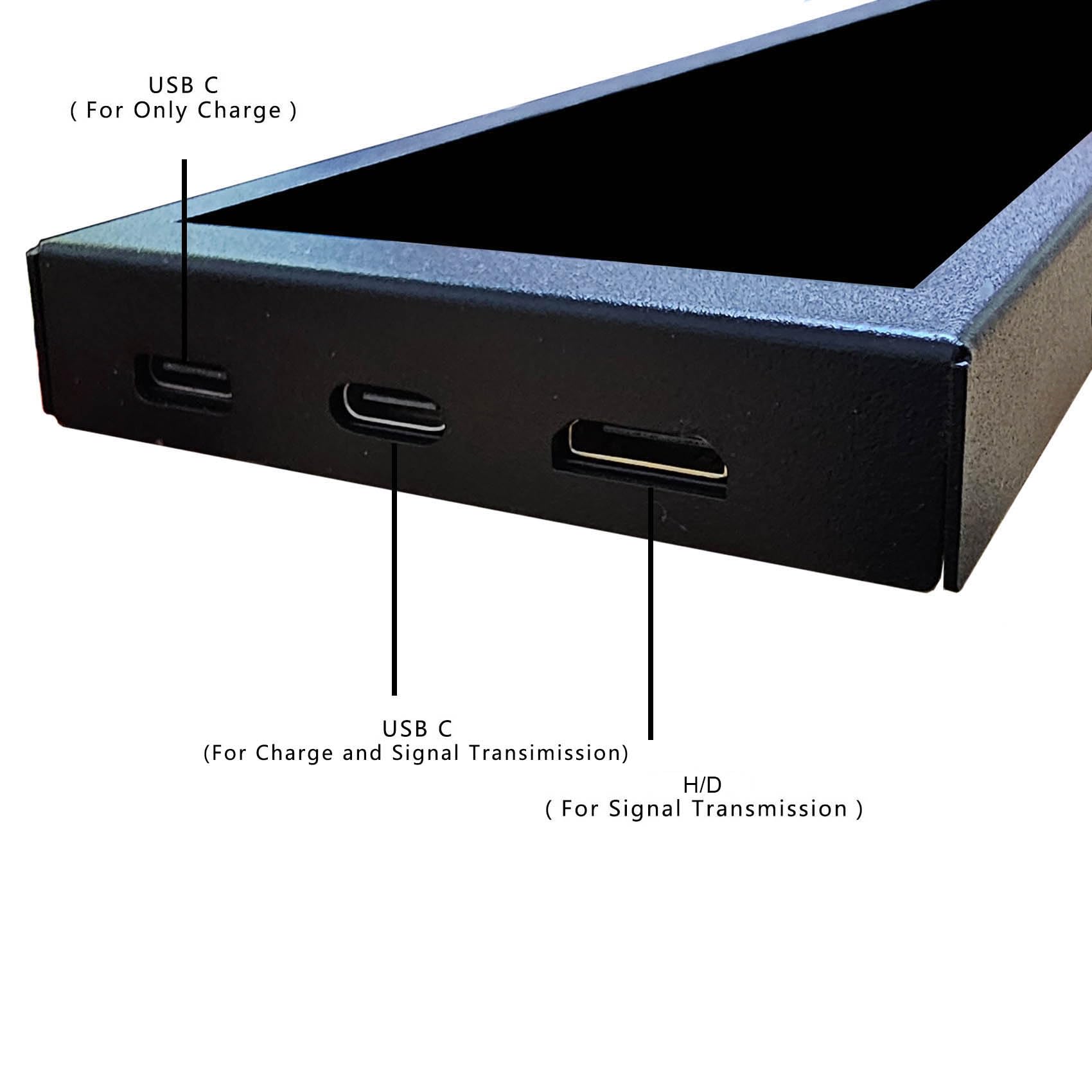 VSDISPLAY 7,84 Zoll IPS LCD Monitor,1280x400 Auflösung, USB-C & H/D Eingang | Tragbarer Zweitbildschirm für PC/Computer oder Gehäuse-Monitor, LCD Display für CPU/GPU Überwachung