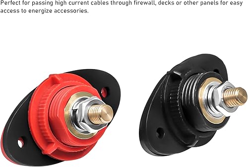 Miniatura 3 de Recoil BTTP-38 - Conectores de terminales de batería con panel de alimentación de alta corriente de 3/8 pulgadas con cubiertas de terminales de