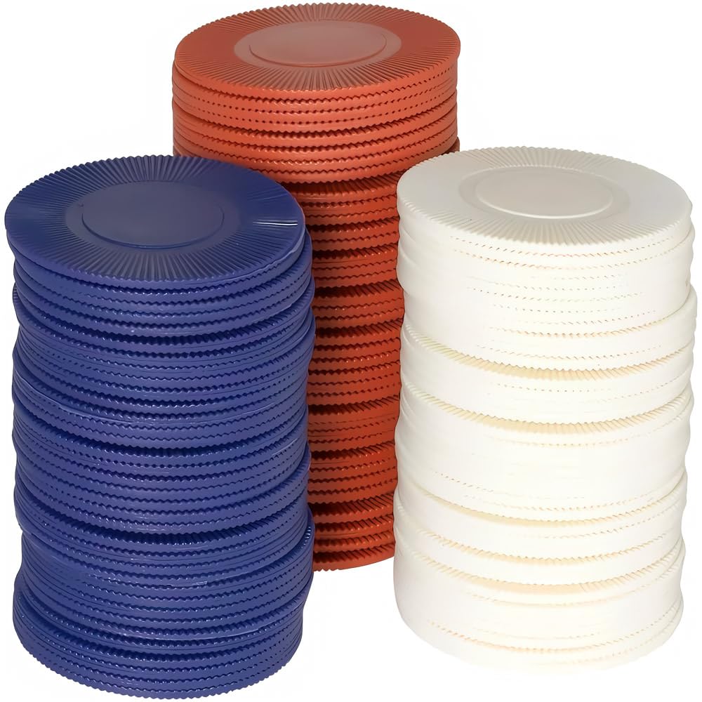 Sleek Poker Chip Set - 6.5" x 3.12" (Pack of 150) - Vibrant Colors & Durable Design - Perfect for Home Games & Parties