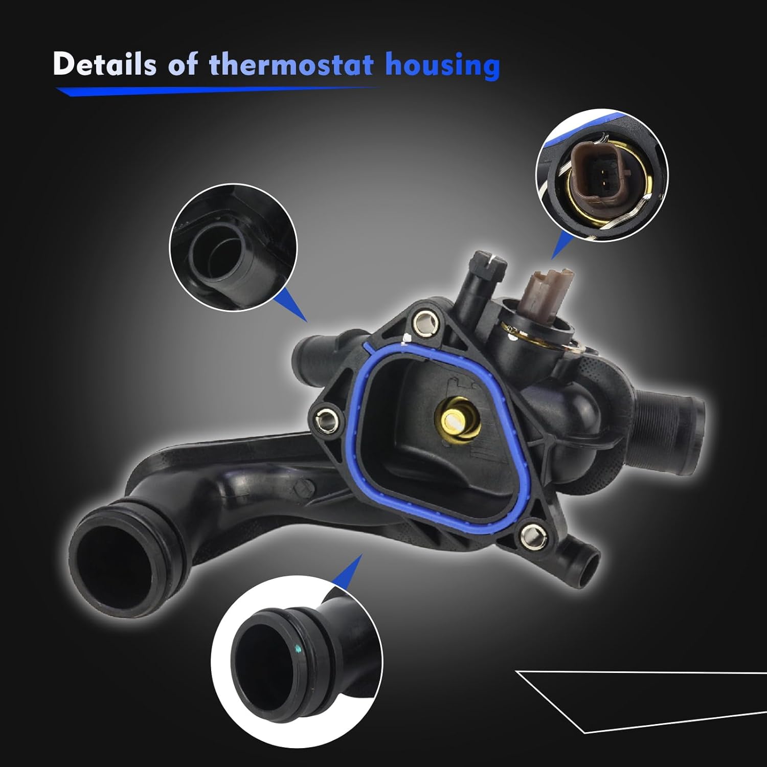 MUNIK 11538699290 Cooling Water Thermostat Suitable For 2005-2017 MINI R56, R55, R57, R60, R58, R59, Cooper Replat# 11537534521 11518613803 11537534521 11538699290 V20990174