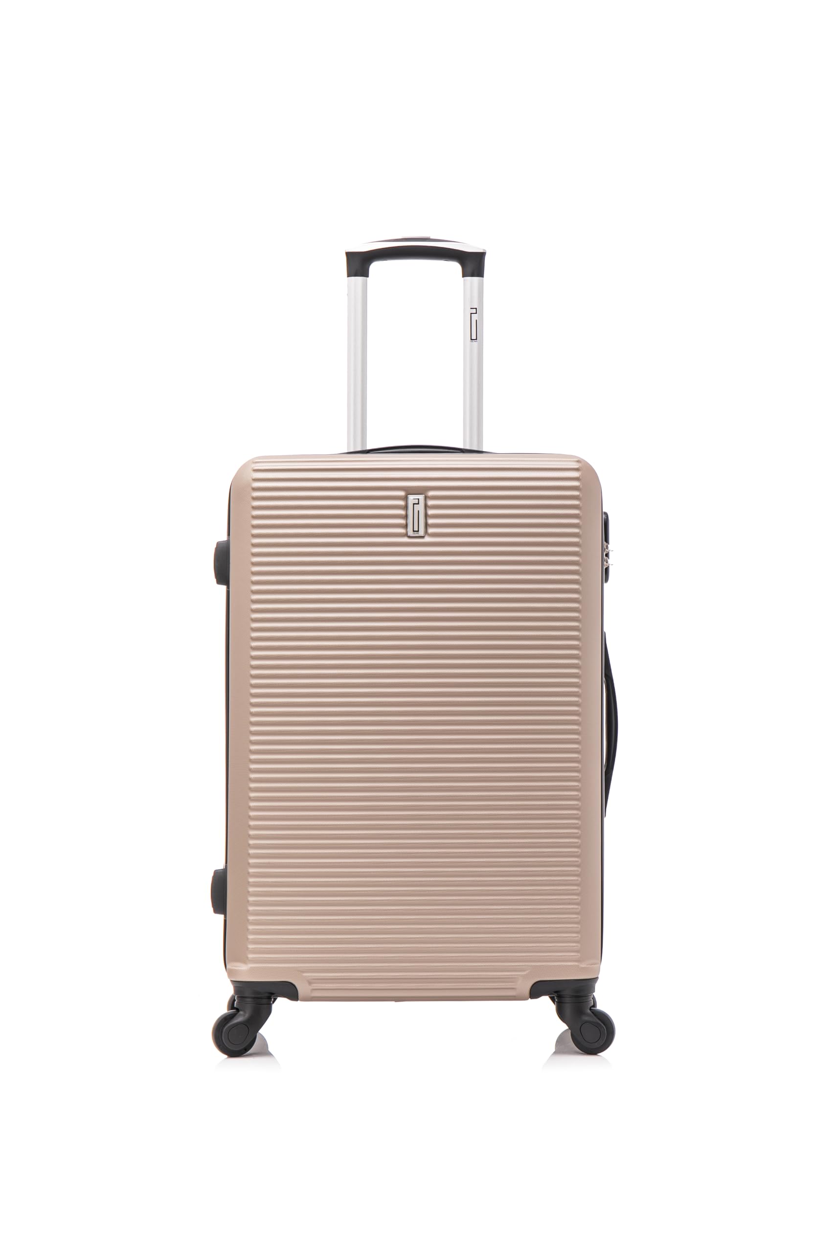 CELIMS - Valigia Media 20 kg Rigida Champagne a 4 Ruote Leggera | Valigia da Stiva 65cm | Lucchetto Integrato | ABS | Trolley Medio 65cm con 4 Ruote