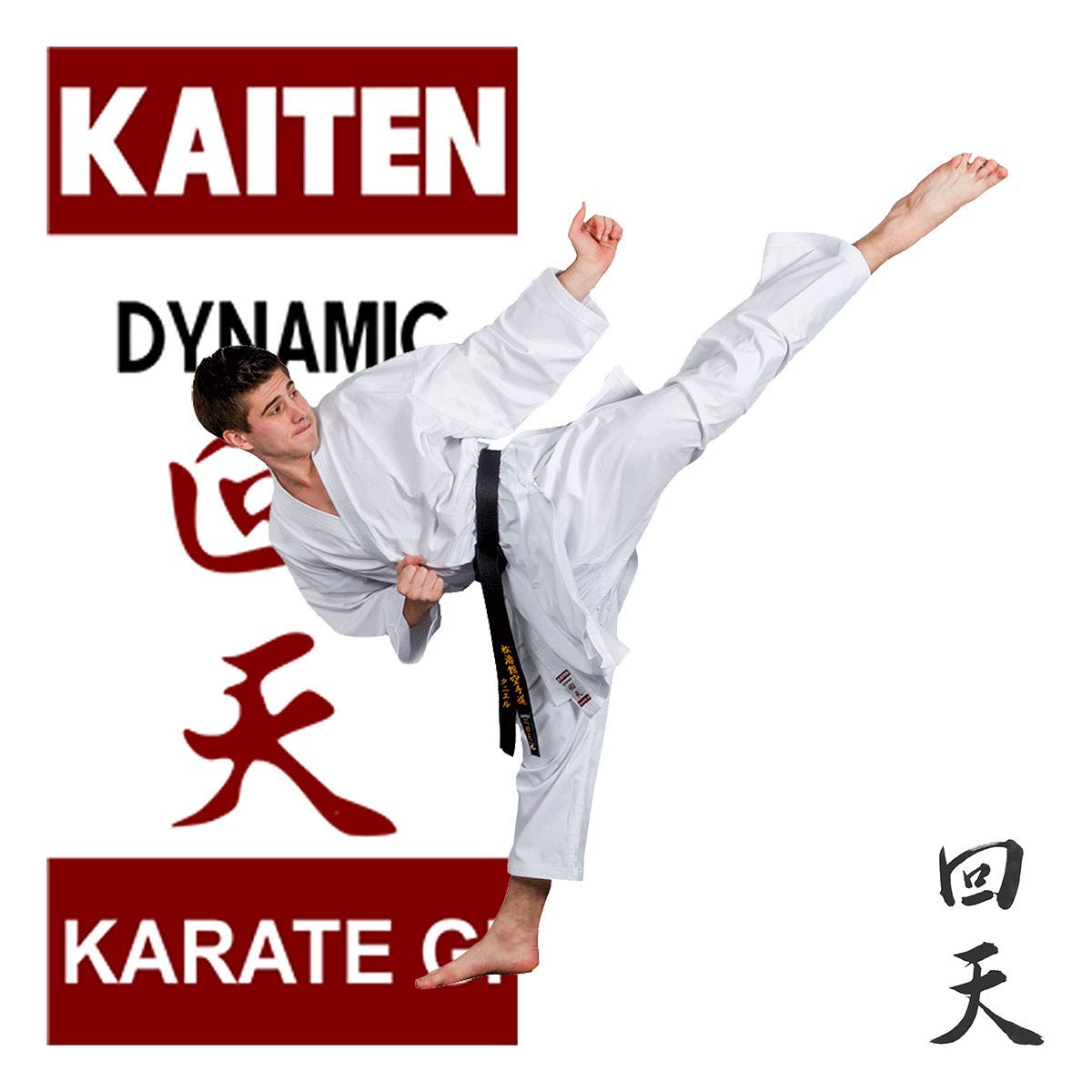 KAITEN Kumite New Dynamic Kimono de karaté avec élastique Blanc 8 oz