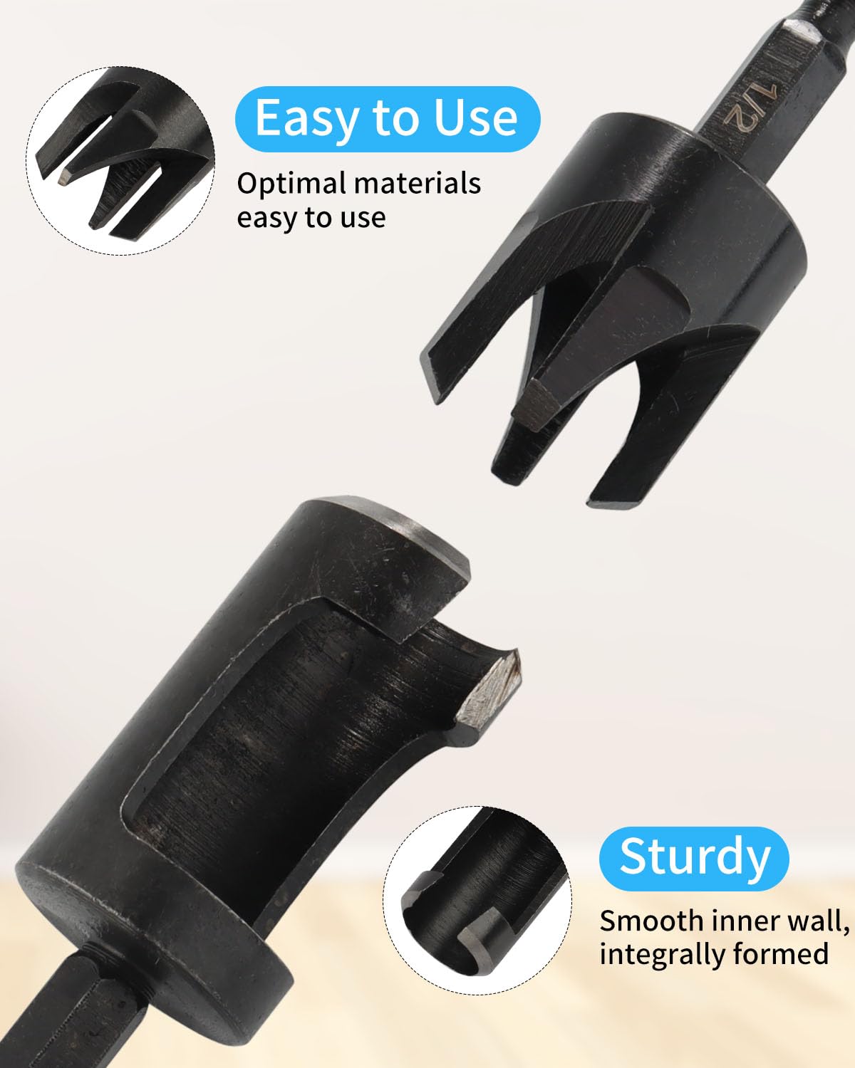 Rocaris Wood Plug Cutter Set - 8 Piece -3