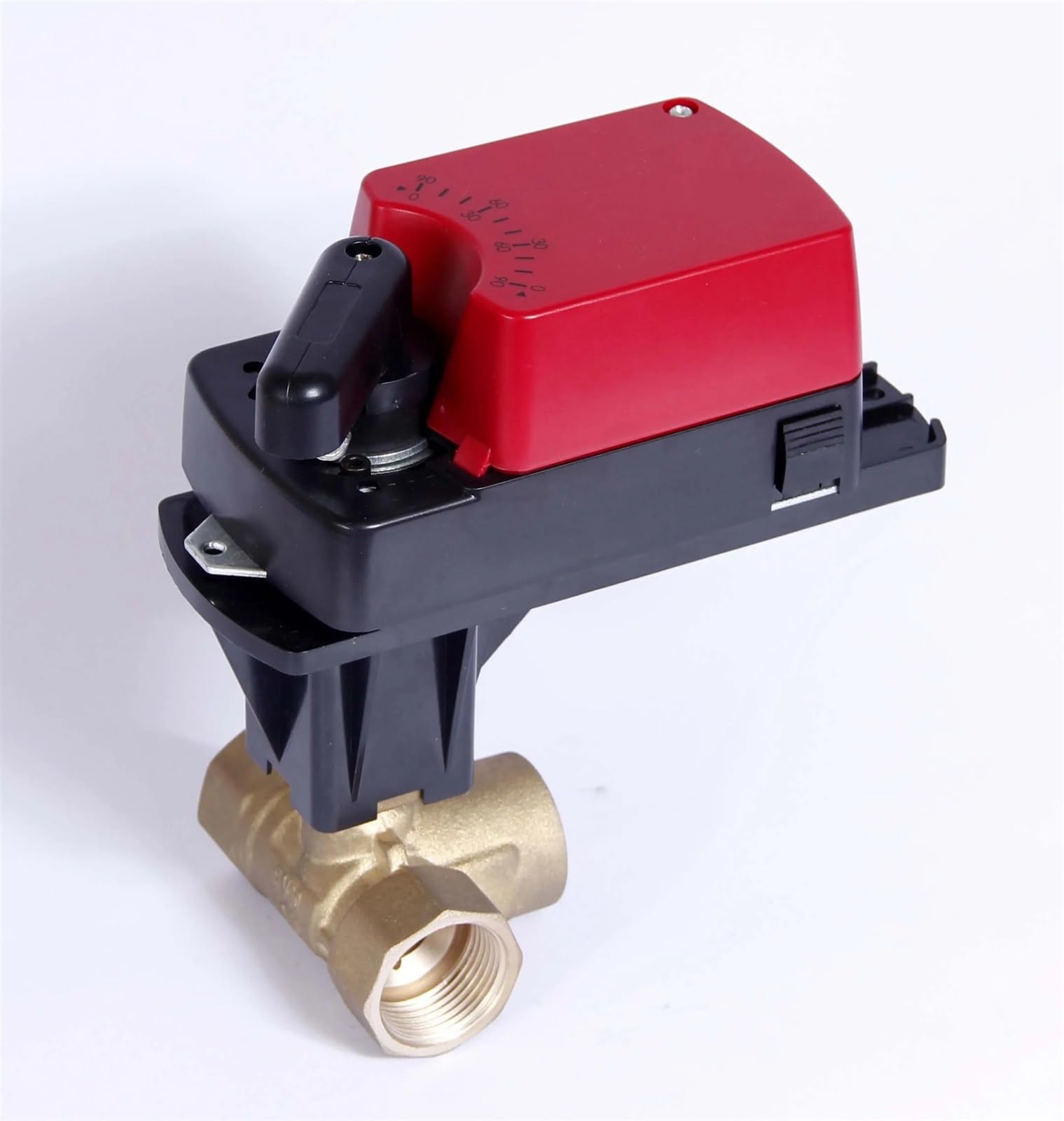VSPPJYFG 3 Way Eectric Ball Valve Allows Adjustable Flow Proportion 0-10V / 4-20mA Mixing Flow Modulating Actuator Valve(AC-DC24V-0-10V CONTROL)