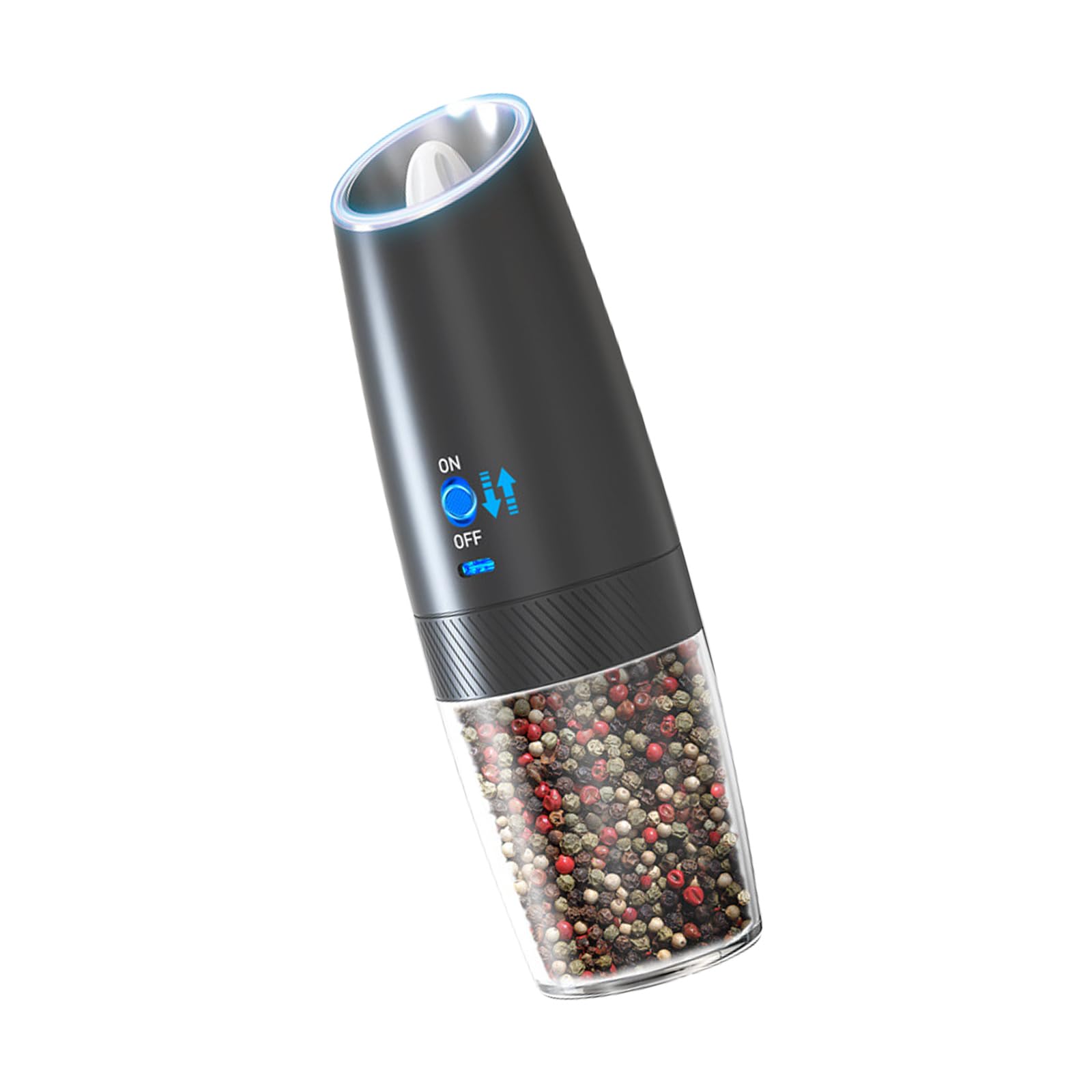 Tsophreniq Rechargeable Salt Grinder Pepper Automatic Electric Mill Spices Mill Texture Suitable for Baking Enthusiasts Rechargeable Spices