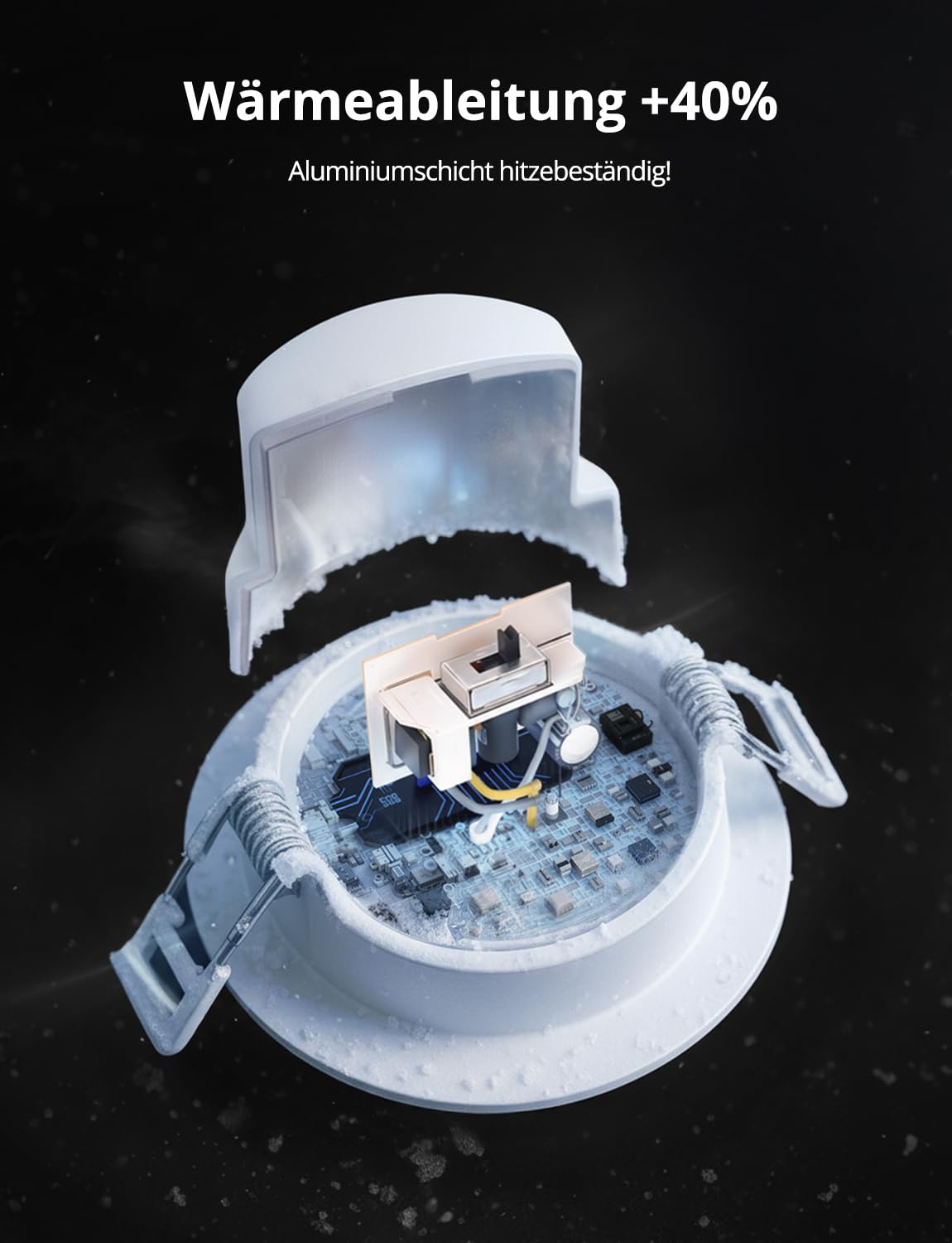 Schiele LED Einbaustrahler 230V für Bad IP65, 7W LED Spots Deckenleuchte 68mm Lochmaß, Warmweiß Neutralweiß Kaltweiß, Schwenkbar Deckenspots Einbauleuchten für Küche Wohnzimmer, 20er Set