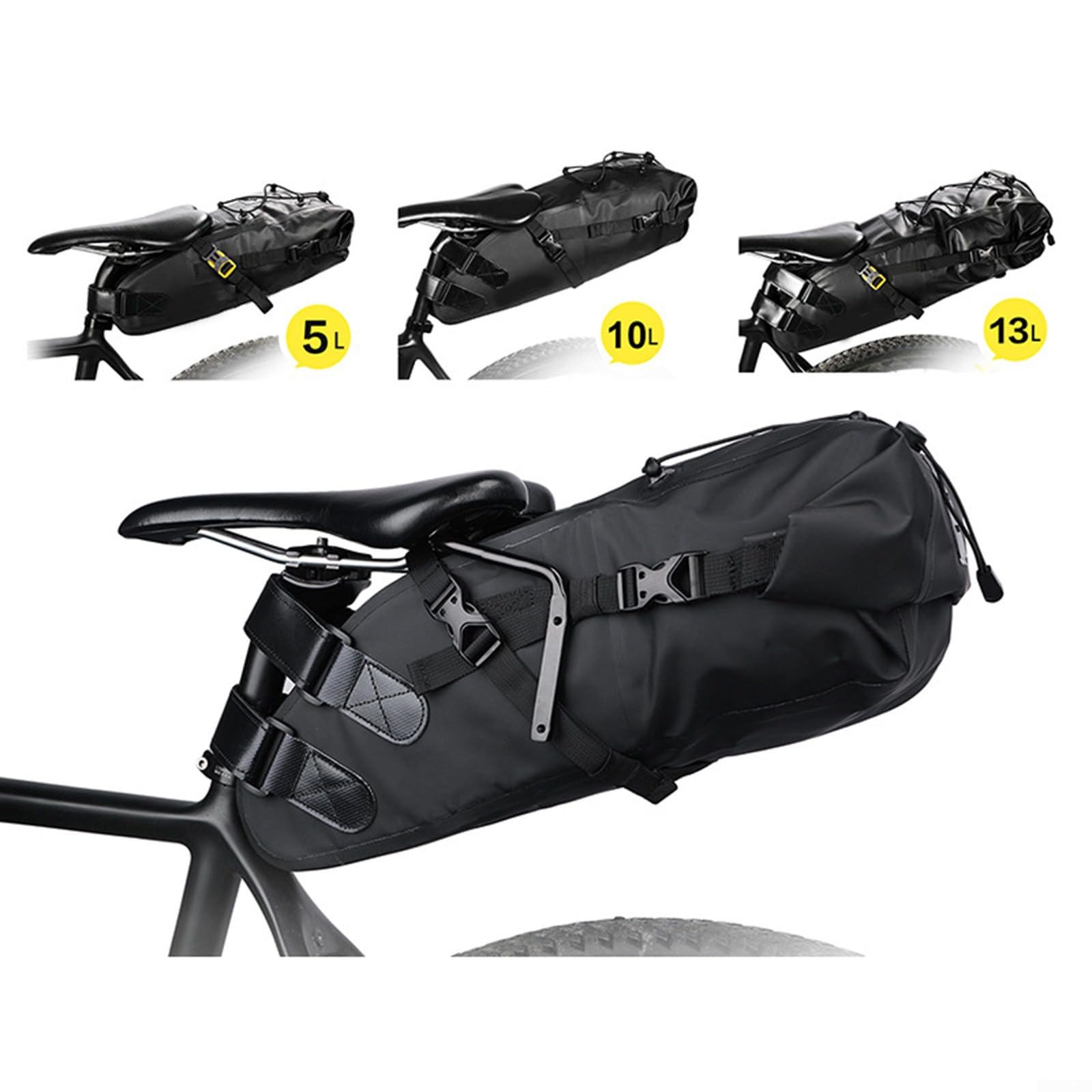 Stabilisateur de sac de selle de vélo, support de vélo, support de bouteille d'eau pour stabilisateur de rack arrière anti-secousses pour vélo Stabilisateur de sac de selle de vélo, support de vélo, support de bouteille d'eau pour stabilisateur de rack arrière anti-secousses pour vélo