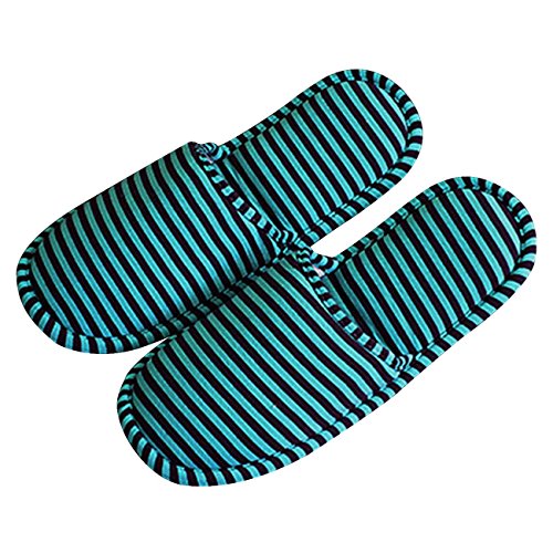 THEE Faltbare Pantoffeln Tragbare Hausschuhe Pantoffeln Badepantoffeln für Damen Herren bei Reisen und Outdoor,Herren,Grün
