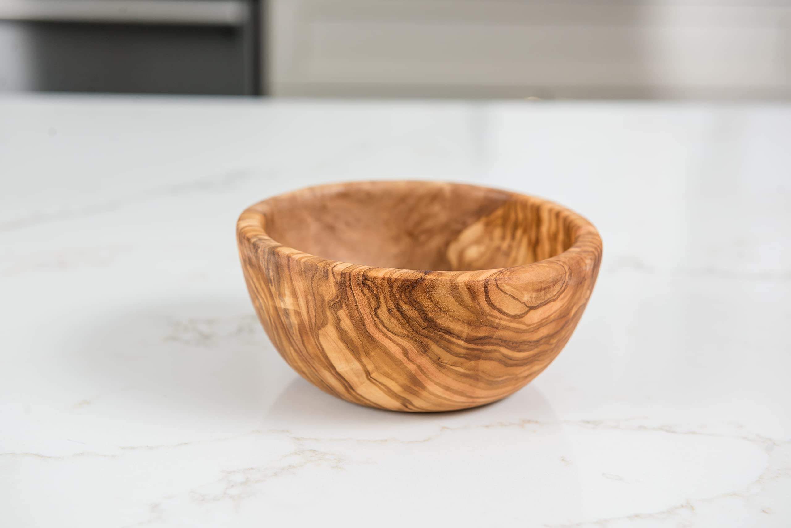 Lipper International 6011 Olive Wood Serving Bowl for Salads, Fruit, or Popcorn, Small, 4.75