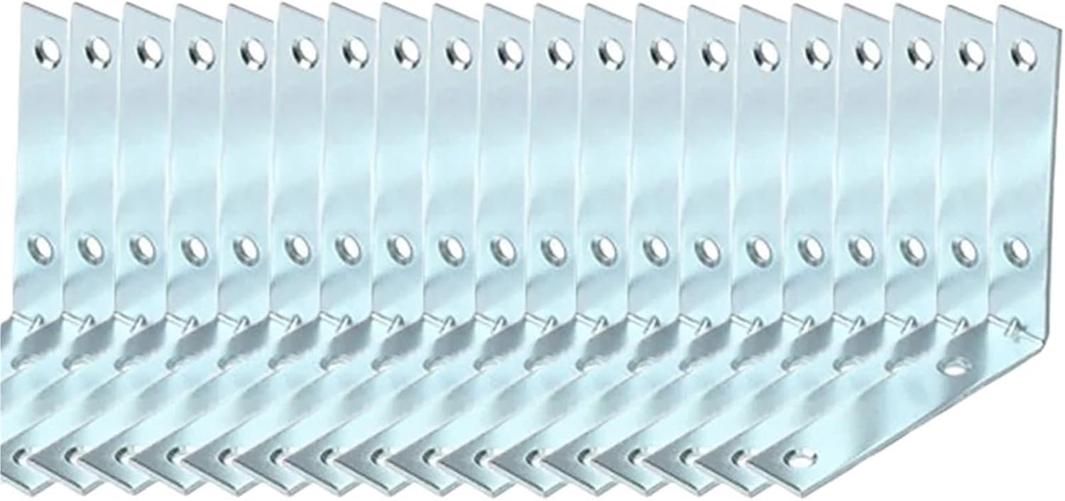 L Brackets 90 Degree Furniture Wood Shelf Door Cabinet Fastener Universal Stainless Steel Brace Joint Hardware(20pcs-40mm)