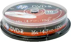 Dvd-R Hp Grávavel Pino C/10 Unidades, Cis, 46.3023, Prata