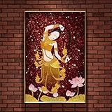 GOSRD Modernes Charaktergemälde im südostasiatischen Stil, Thai Club Massage Shop, Poster, Bilder, Leinwand, Wandkunst, Heimdekoration (30 x 40 cm)