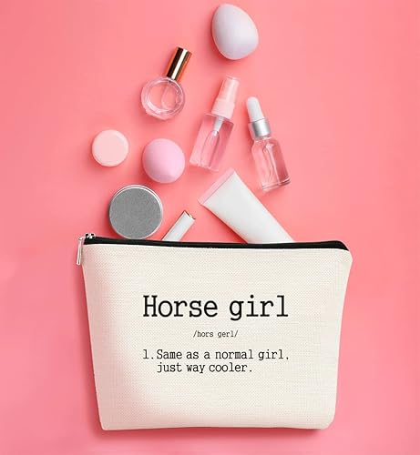 Miniatura 8 de BARPER - Bolsa de maquillaje de caballo con diseño de heno para niña, bolsa de maquillaje con diseño de flores de granja, la mejor idea de regalo