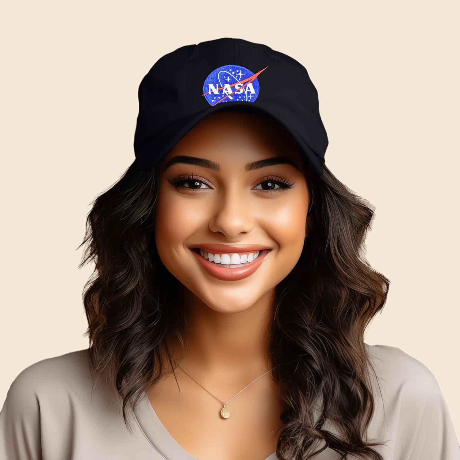DALIX NASA Embroidered Mens Womens Cotton Dad Hat Baseball Cap Adjustable - Image 3