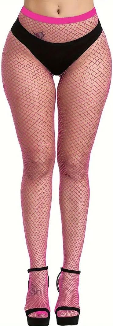 Boolavard Fishnet Stockings, High Waist Tights for Women, Fish Net Tights Ladies Plus Size One Size Fit All