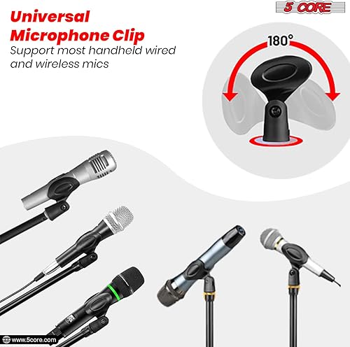 Miniatura 4 de 5 Core Soporte para Micrófono de Trípode Ajustable de Piso 45.72 a 182.88 Centímetros Soporte de Brazo de Boom Robusto para Micrófonos Pedestal para