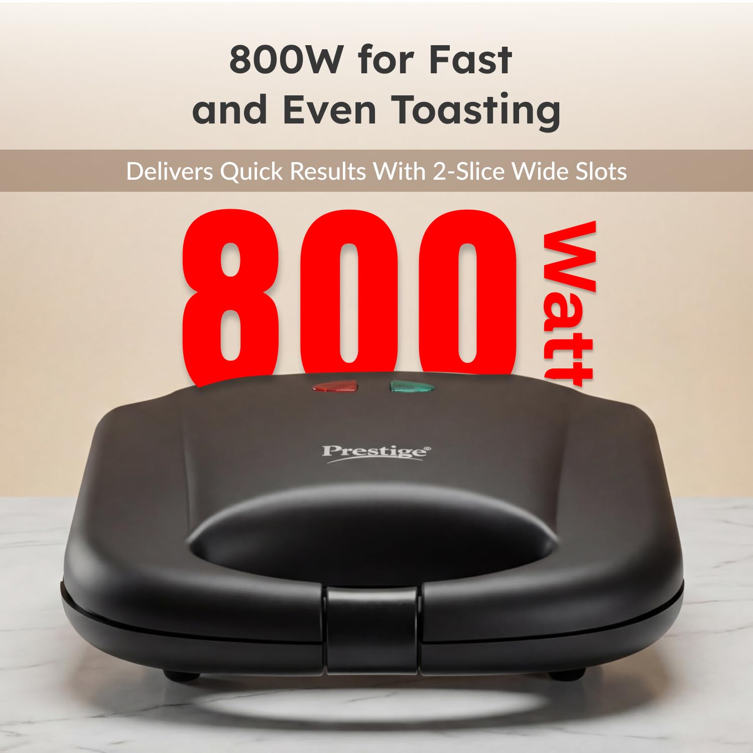 Prestige PSMFB 800 W Sandwich Toaster with sandwich plates|Makes multi-layered sandwiches|Black|1 year warranty 1