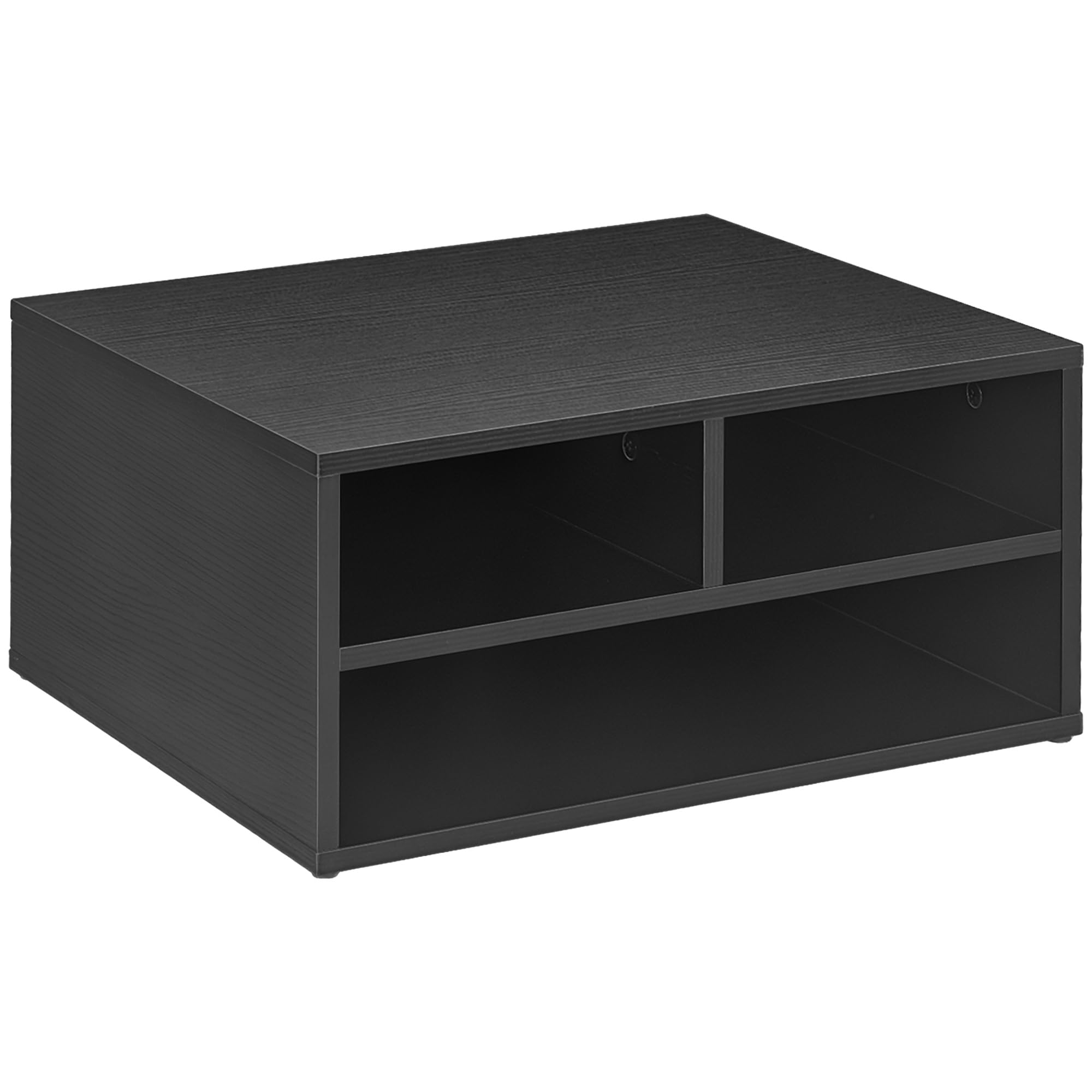 HOMCOM 2-Tier Desktop Printer Stand with Storage - Black