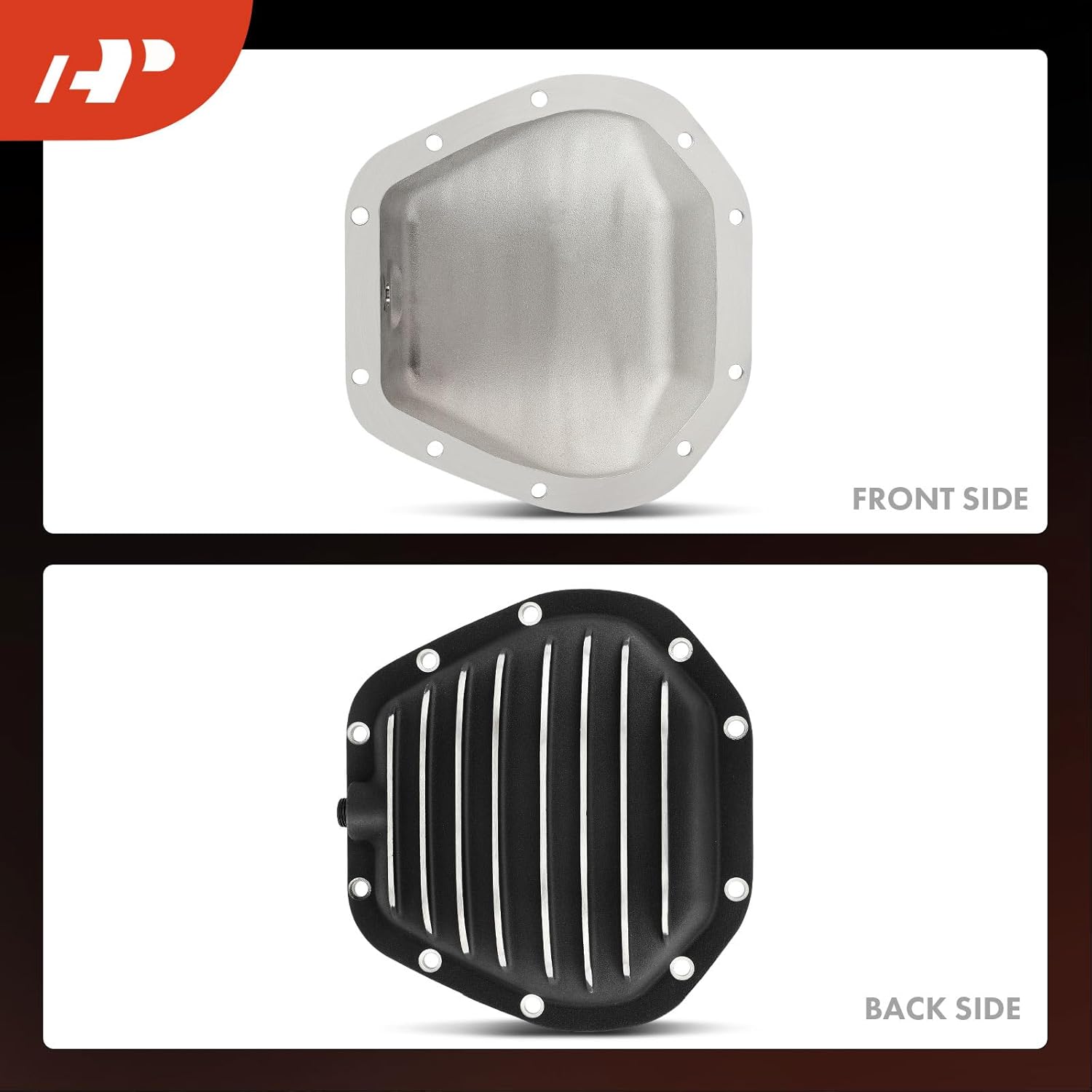 A-Premium Rear Differential Cover with Gasket Compatible with Ford F-250 1974-1979/1999-2011 F-350 1979-2011 Chevrolet K30/V30 Dodge D600 W250 W300 W350