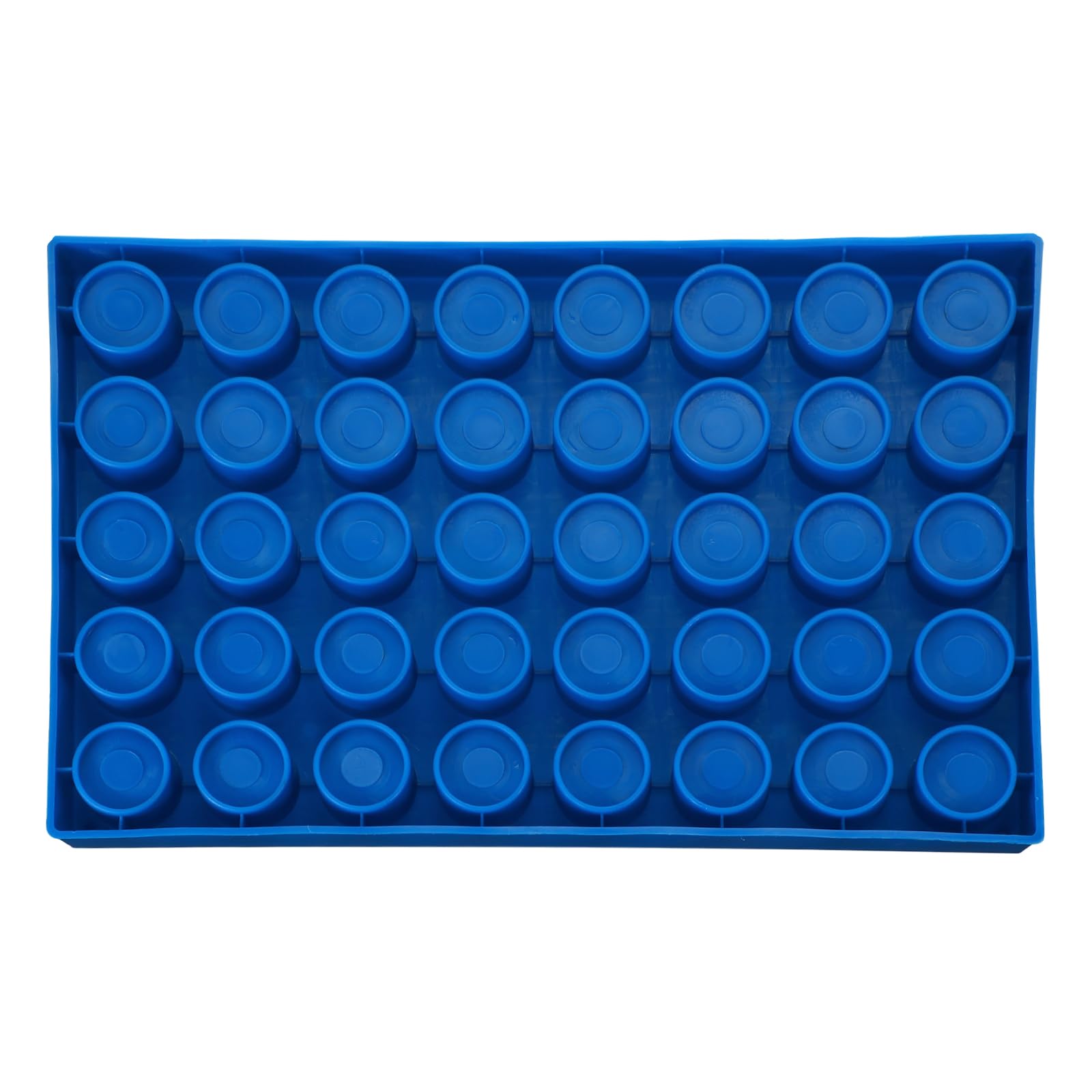 PATIKIL Estante de viales para viales de muestreador automático de 10 ml, paquete de 3 soportes para bandejas de viales apilables de 40 pocillos para tubos de microcentrífuga, color azul