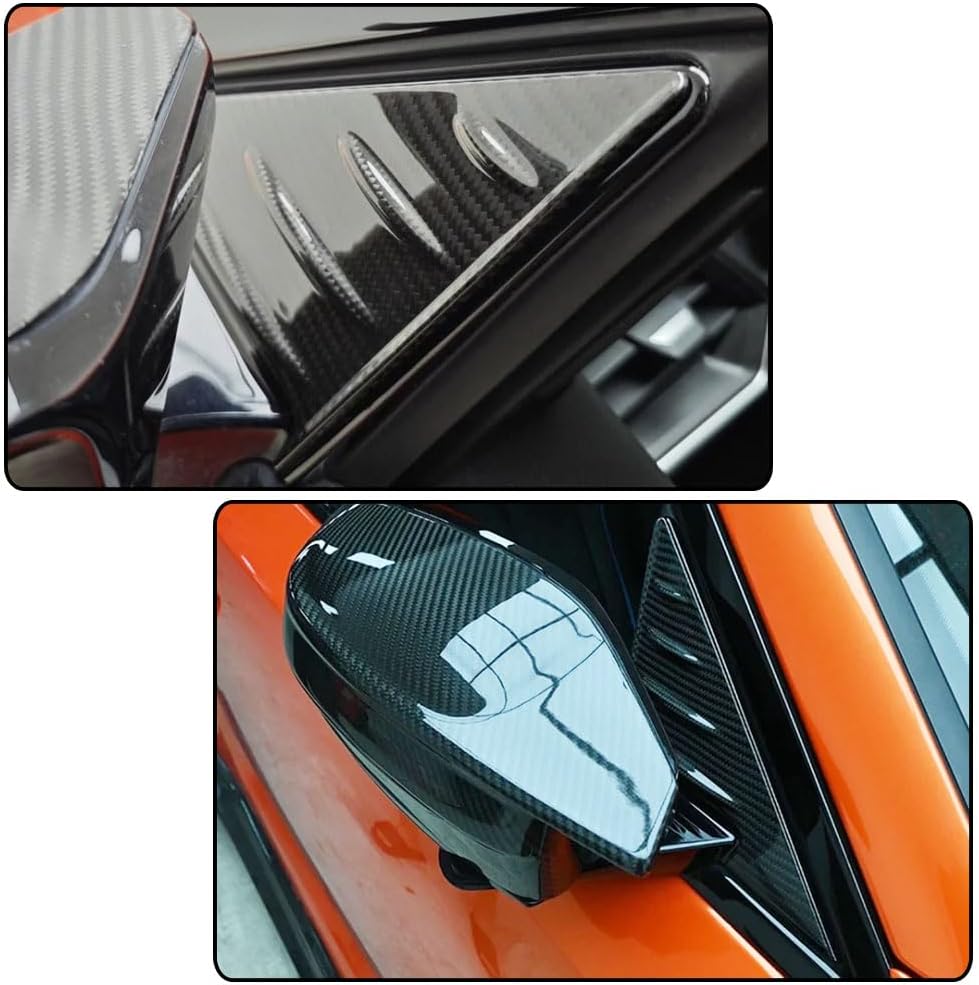 Dry Carbon Fiber Window Triangle Pillar Cover Trim Fits for BMW G87 M2 2022-2024 Customized Window Pillar Trims 2pcs