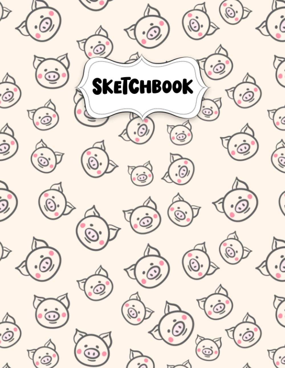 Independently Published Sketchbook: Little Piggy Face Sketch Book for Drawing - Blank Sketch Pad for Kids - Bleed Proof Art Sketch Book 8.5 x 11