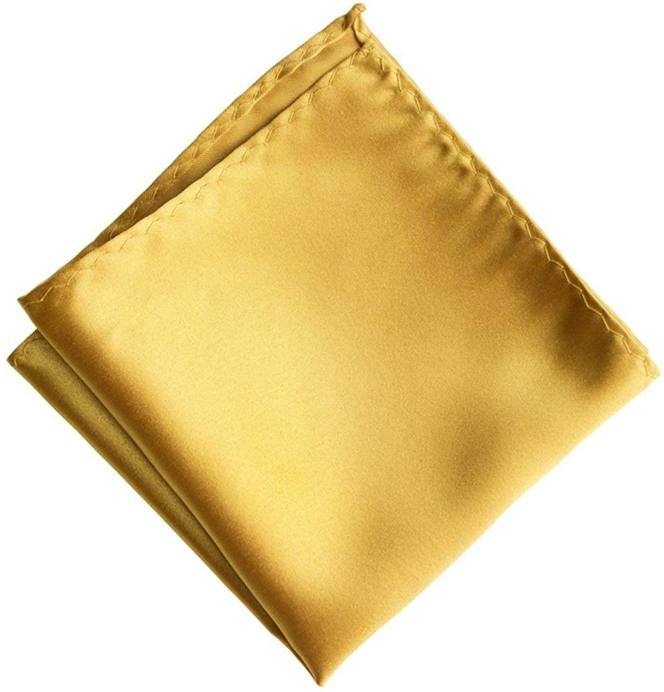 style along Light Golden Premium Mens Solid Micro Fiber Silk Satin Pocket Square Wedding Handkerchiefs-picture-53